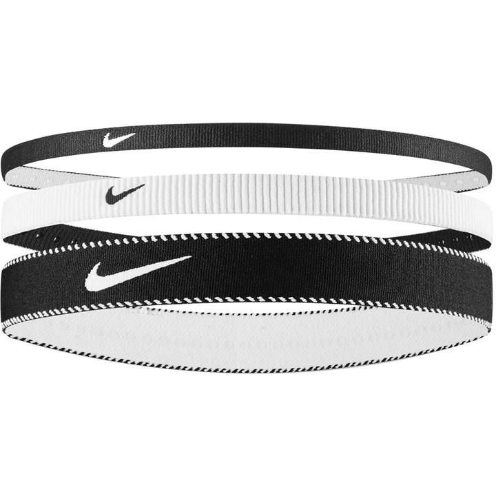 Nike  Black Flex Mixed Width Headbands (3 Pack), Sports Direct
