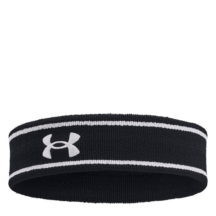 Under Armour  Black  Striped Performance Terry Headband in Size Mens, Sports Direct