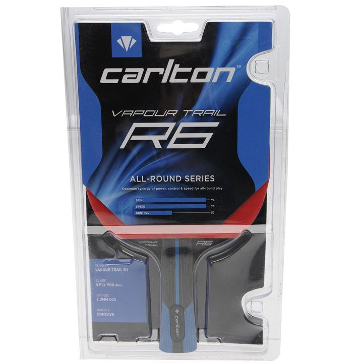 Carlton   Vapour Trail R6 Table Tennis Bat, Sports Direct