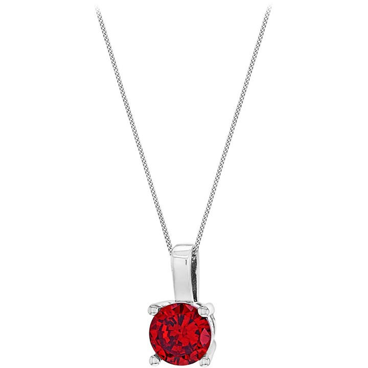Be You Women's Silver Sterling Cz Birthstone Necklace, Sports Direct