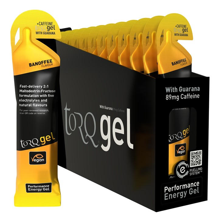 Torq  Yellow Energy Gel With Guarana - Caffeinated (15X 45G) in Size 15 x 45g, Sports Direct