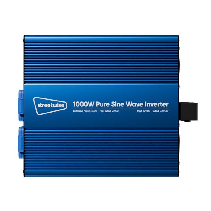 Streetwize  Blue 1000 Watt Pure Sine Wave Inverter, Sports Direct