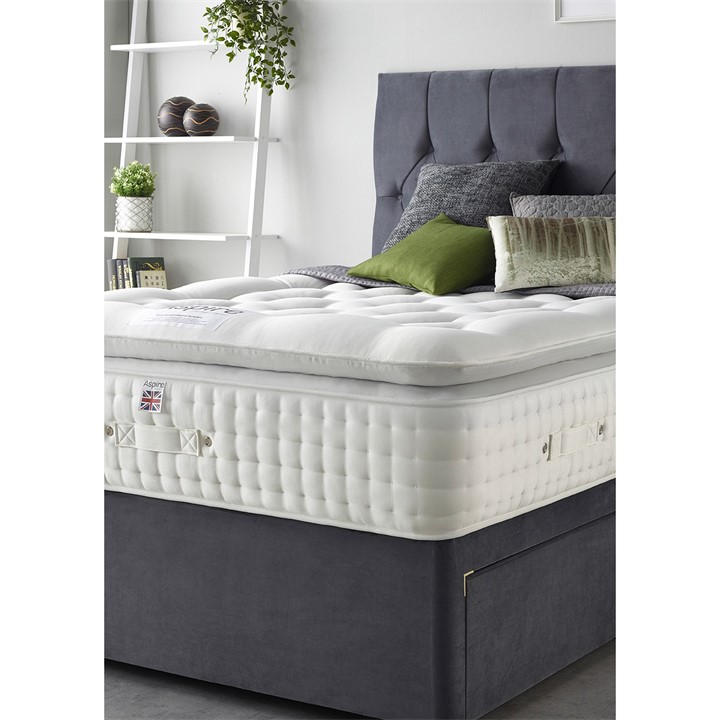 Ireland Alpaca Silk 5000 Pocket Pillowtop Mattress, Football by Aspire in Size Single, Sports Direct