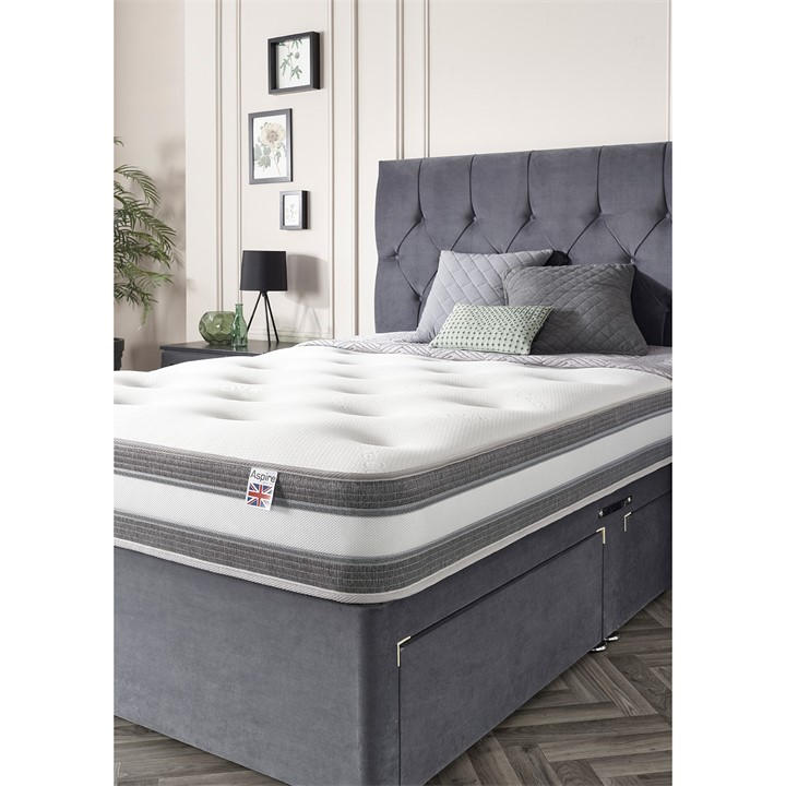 Ireland    Cashmere 1000 Pocket Tufted Mattress, Football by Aspire in Size Single, Sports Direct
