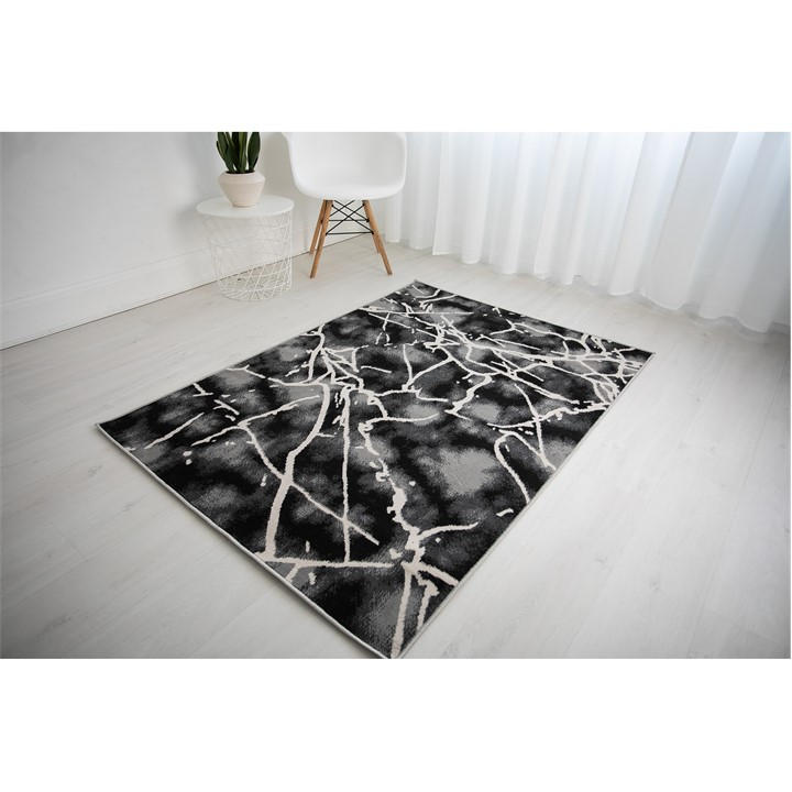 Rugstyle  Anthra/Black Balletto 19Na in Size 200x290cm, Sports Direct