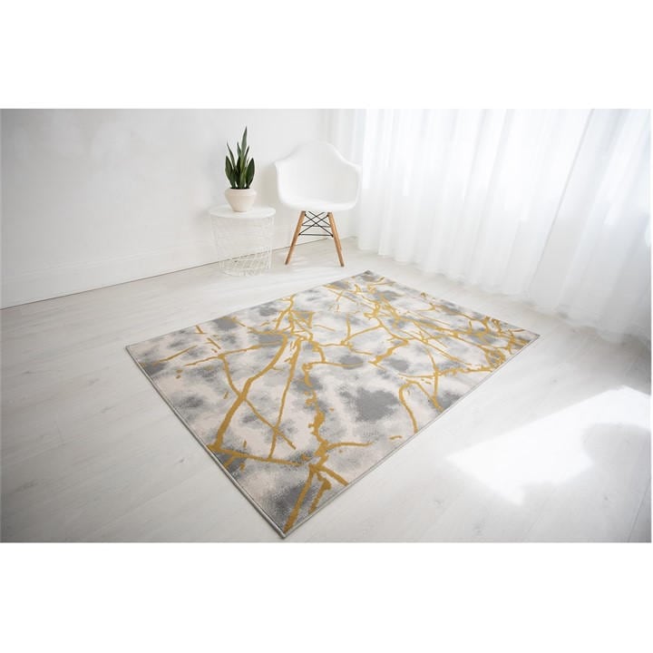 Rugstyle  Beige/Ochre Balletto 19Na in Size 200x290cm, Sports Direct