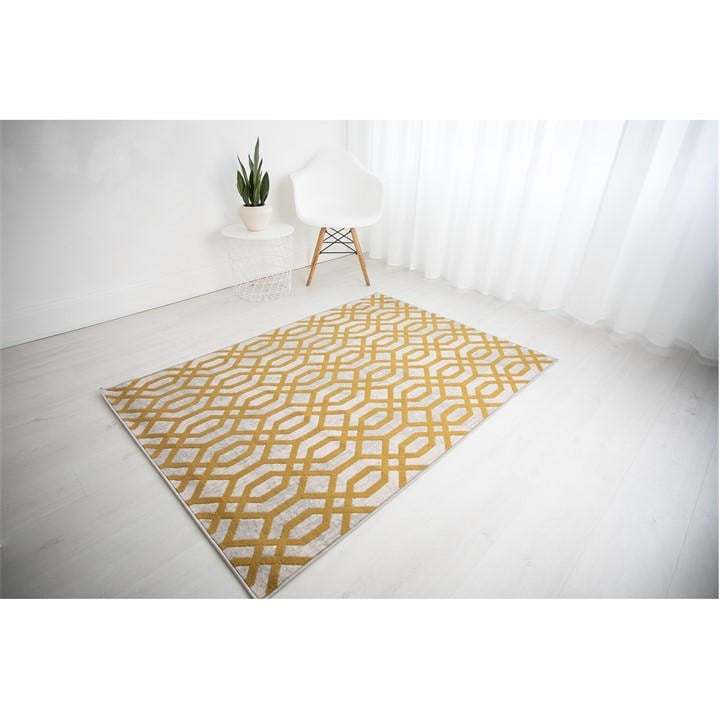 Rugstyle  Beige/Ochre Balletto 18Fa in Size 120x170cm, Sports Direct