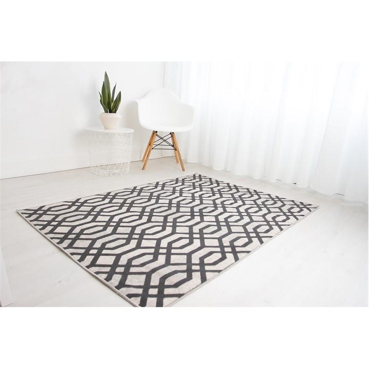 Rugstyle  Beige/Anthra Balletto 18Fa in Size 120x170cm, Sports Direct