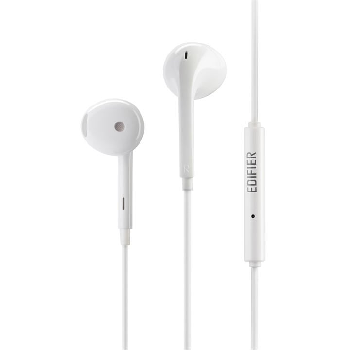 Edifier  White P180 3.5Mm Jack Wired Earphones With Mic, Sports Direct