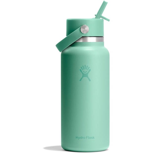 Mermaid Green - Hydro Flask - Wide Mouth Water Bottle 946 ml (32 oz) with Flex Straw Cap