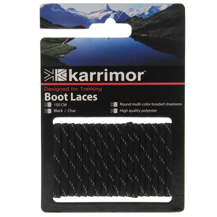 Karrimor  Black Shoe Laces in Size S, Sports Direct