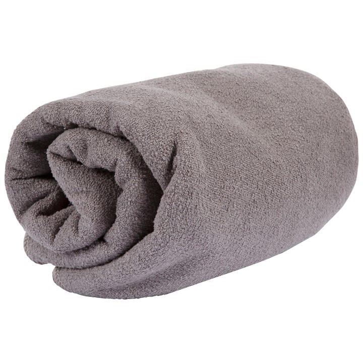 Trespass Grey Mantra Anti-Slip Yoga Microfibre Towel, Sports Direct
