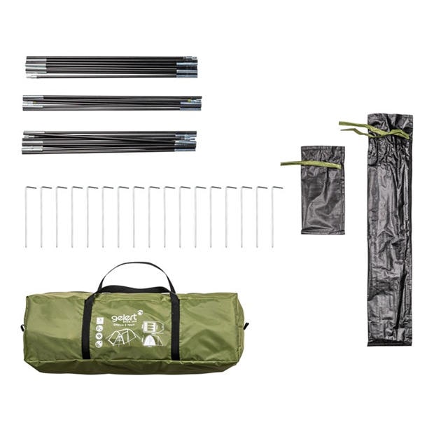 Green - Gelert - Ottawa 3-Person Water Resistant Adventure Tent