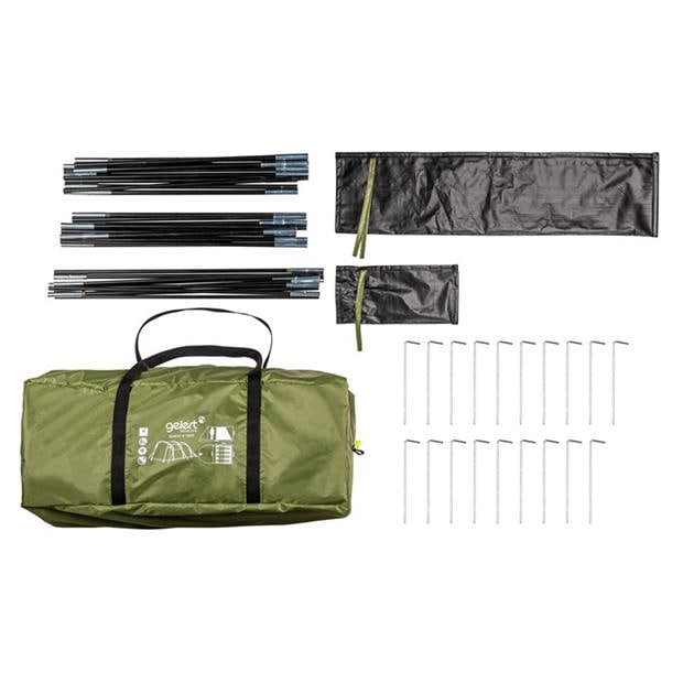 Green - Gelert - 4 Man Water Resistant 1,500mm Adventure Tent