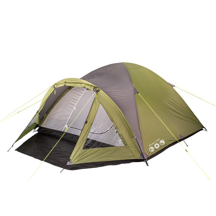 Gelert  Green Rocky 4 Person Dome Tent, Sports Direct