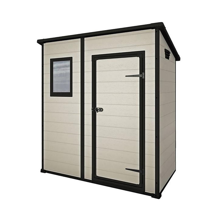 Keter  Beige Manor 6 X 4 Pent Shed, Sports Direct