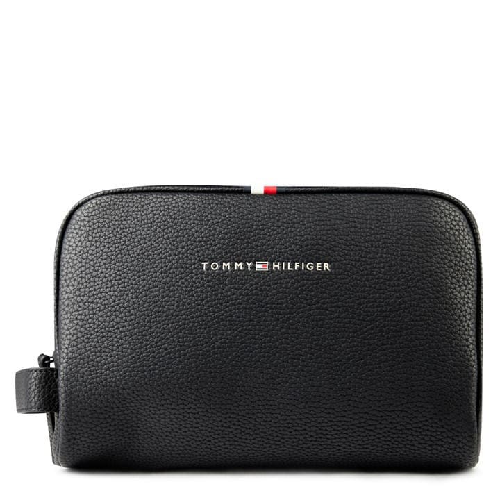 Tommy Hilfiger Men's Black Essential Washbag, Sports Direct