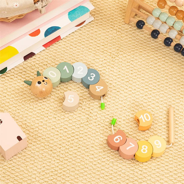 Multi - Tooky Toy - Wooden Number Threading Game