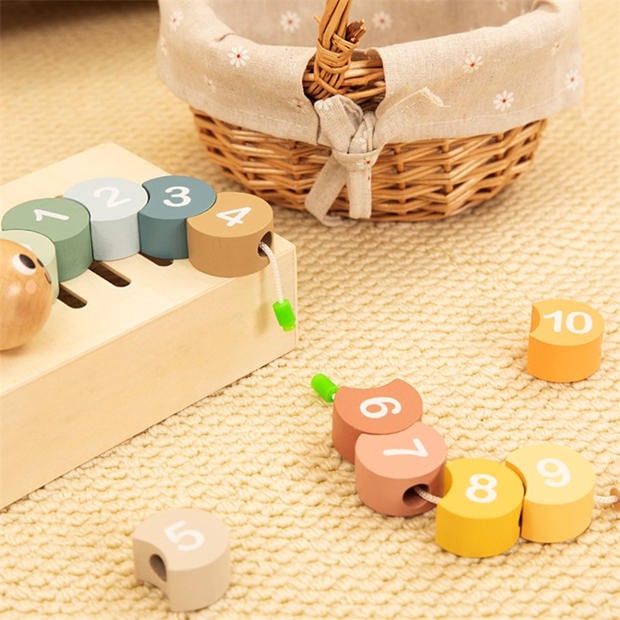 Multi - Tooky Toy - Wooden Number Threading Game