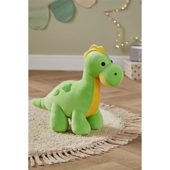 Toylife  Kids Green Dippy The Dinosaur Squish Plush, Sports Direct