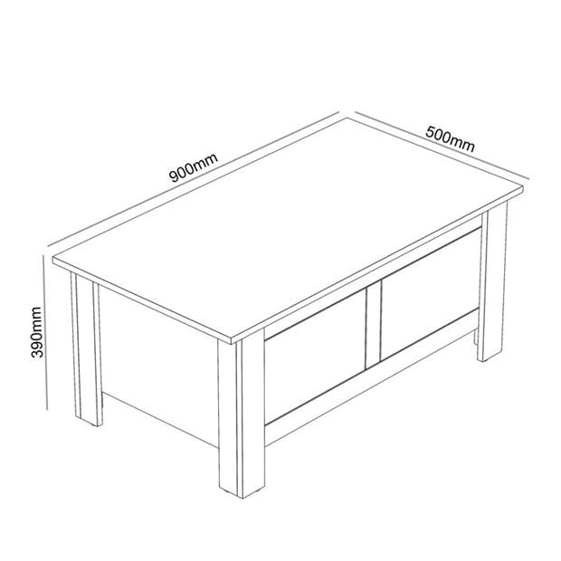 Grey - Jack Wills - Sherbourne Lift Top Coffee Table