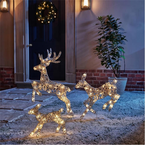 The Spirit Of Christmas - Outdoor 3 piece Reindeer Family