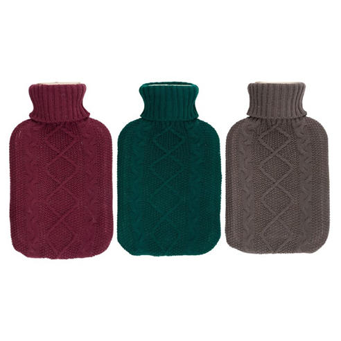 Edco - Hot Water Bottle 1.7L with Knit Cover