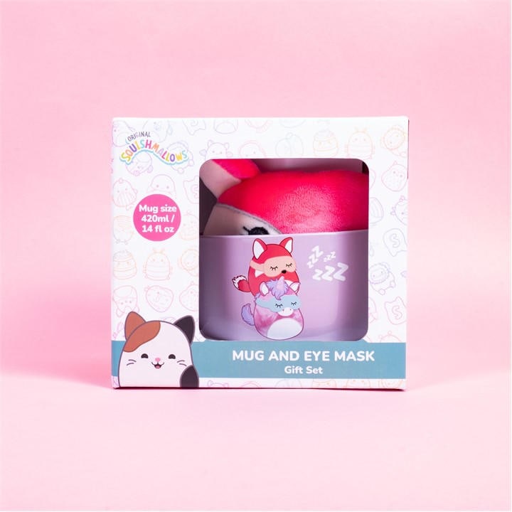Squishmallows   Fifi The Fox Mug And Eye Mask Novelty Gift, Sports Direct