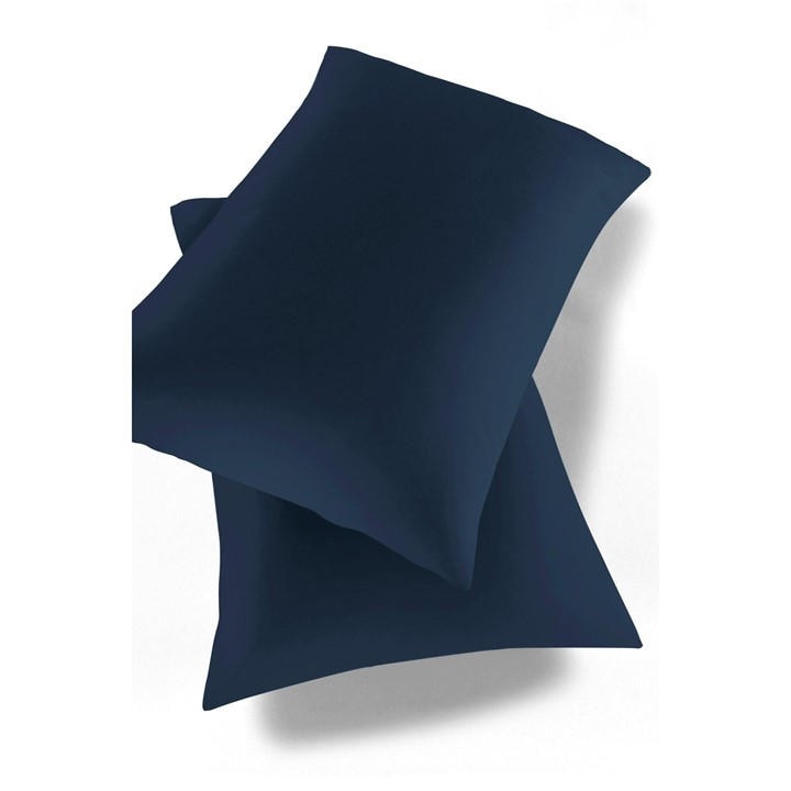 Homelife  Blue Non-Iron Plain Dyed Housewife Pillowcases, Sports Direct