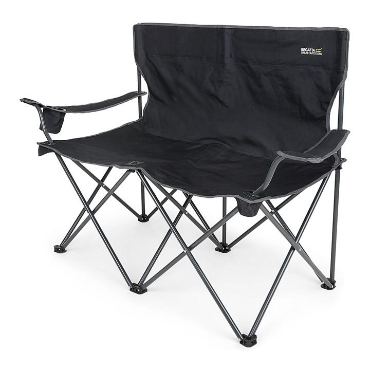 Regatta  Black Isla Double Padded Chair in Size Single, Sports Direct