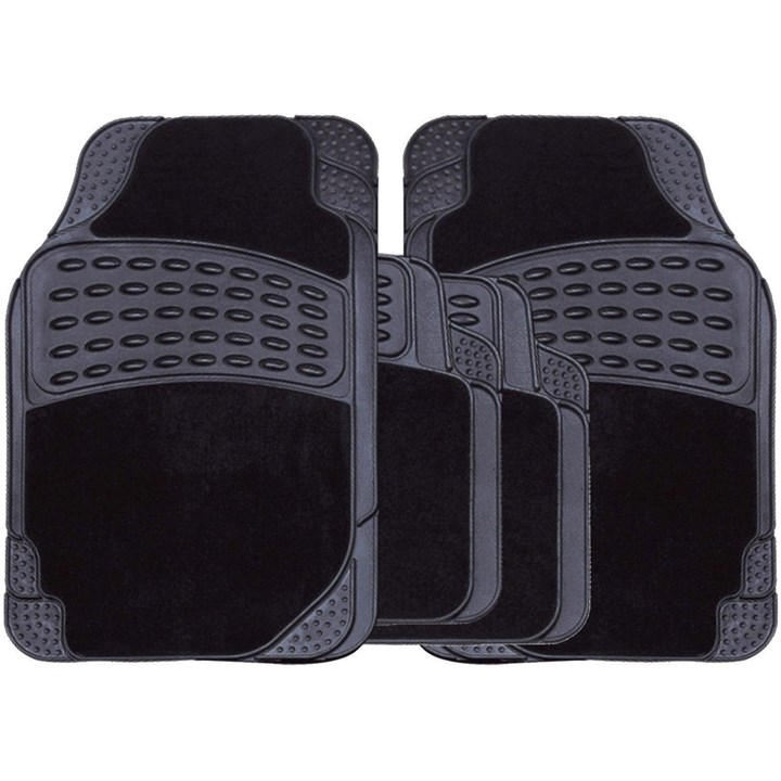 Streetwize  Black Stellar Combination Car Mat Set, Sports Direct