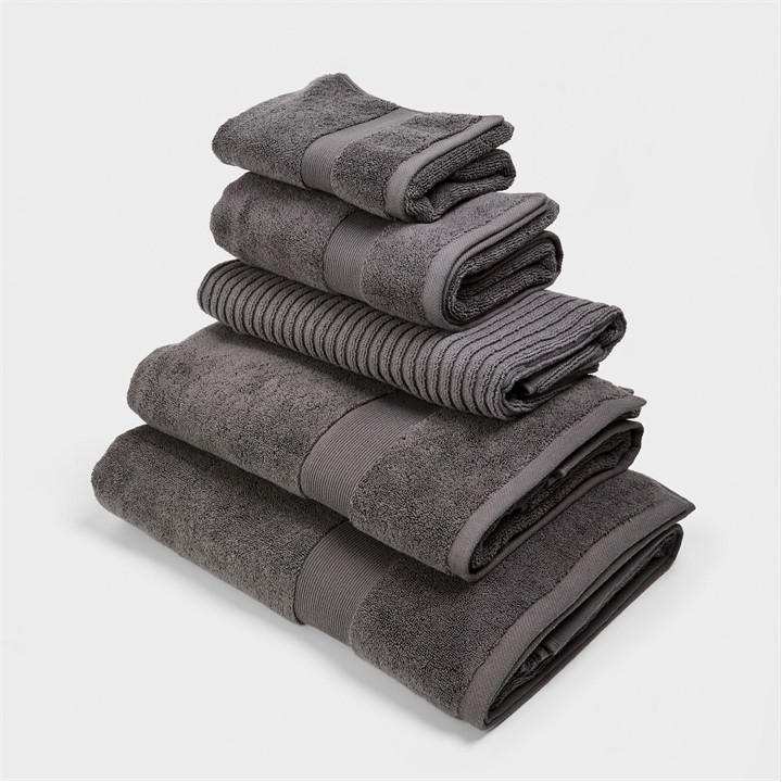 Hotel Collection  Grey Velvet Touch Bath Towel, Sports Direct