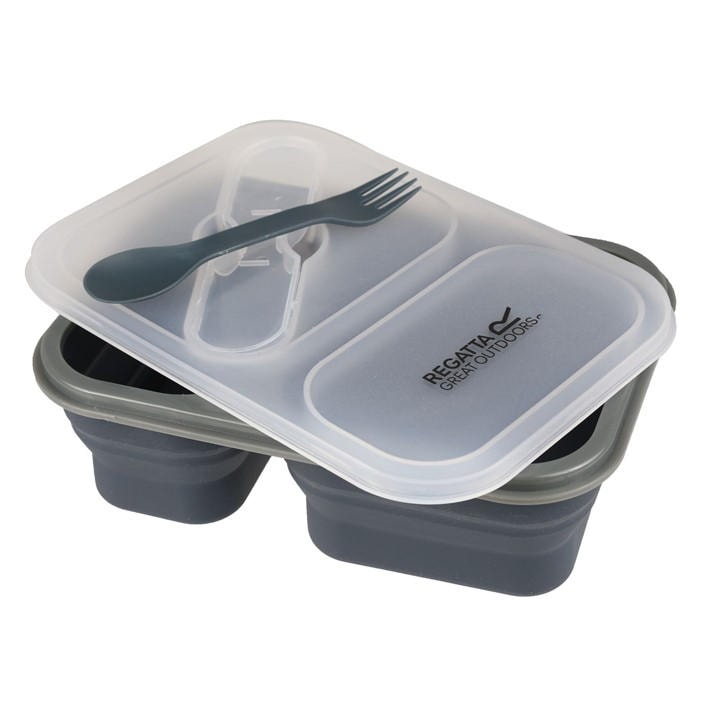 Regatta  Grey Silicon Foldable Mess Tin in Size Single, Sports Direct