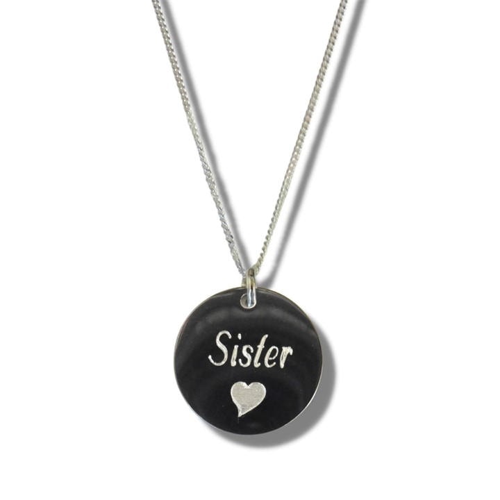 Scotland  Women's  Sister Disc Necklace & Heart Symbol 5299-Vn-Np-Nk, Football by Aye Do Gifts, Sports Direct