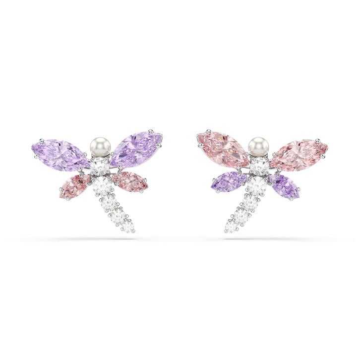 Swarovski Women's Purple X Ariana Grande Dragonfly Stud Earrings, Sports Direct