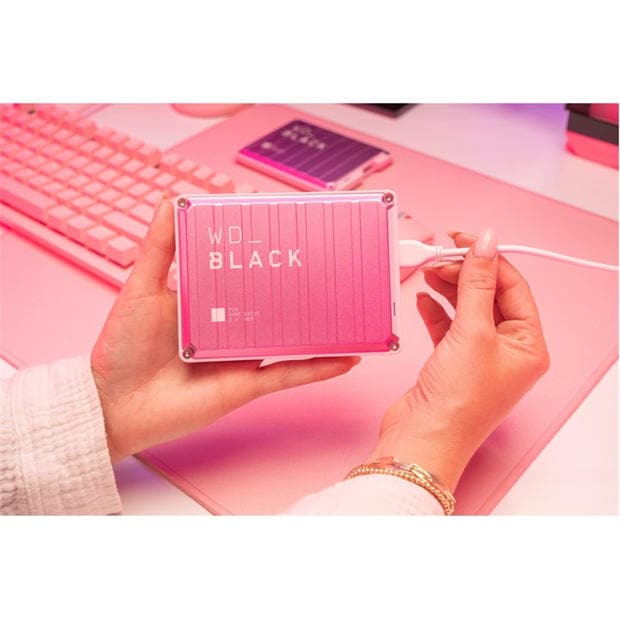 Pink - Western Digital - WD_BLACK P10 (Pink) 2TB Game Drive Portable External Hard Drive