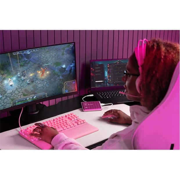Pink - Western Digital - WD_BLACK P10 4TB (Pink) Game Drive Portable External Hard Drive