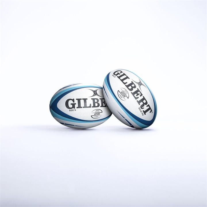 Gilbert  Blue  Atom 54 Rugby Balls in Size Size 5, Sports Direct