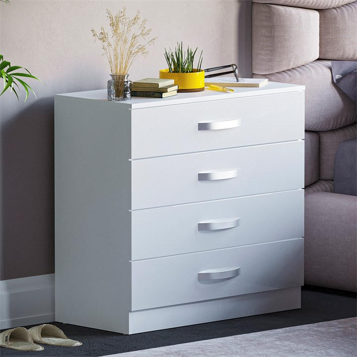 Lassic  White Vida Designs Hulio 4 Drawer Chest, Sports Direct