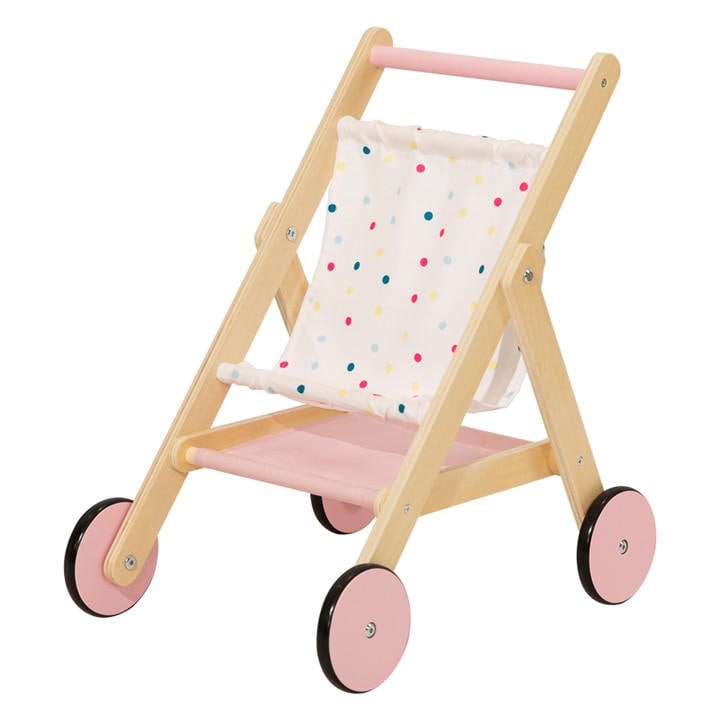 Tooky Toy  Kids Wooden Dolls Pushchair -  - Image 2