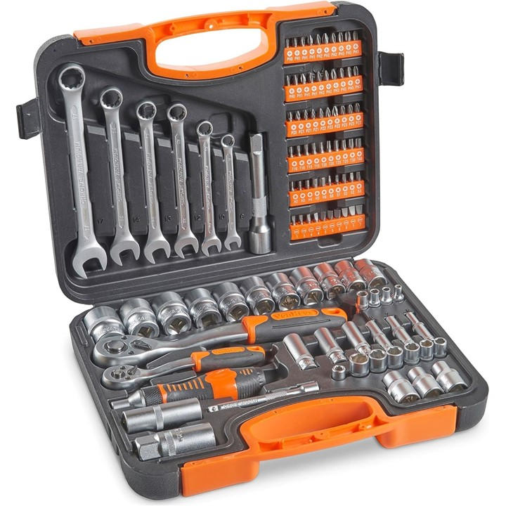 Vonhaus  Black 104 Piece Socket Set, Sports Direct