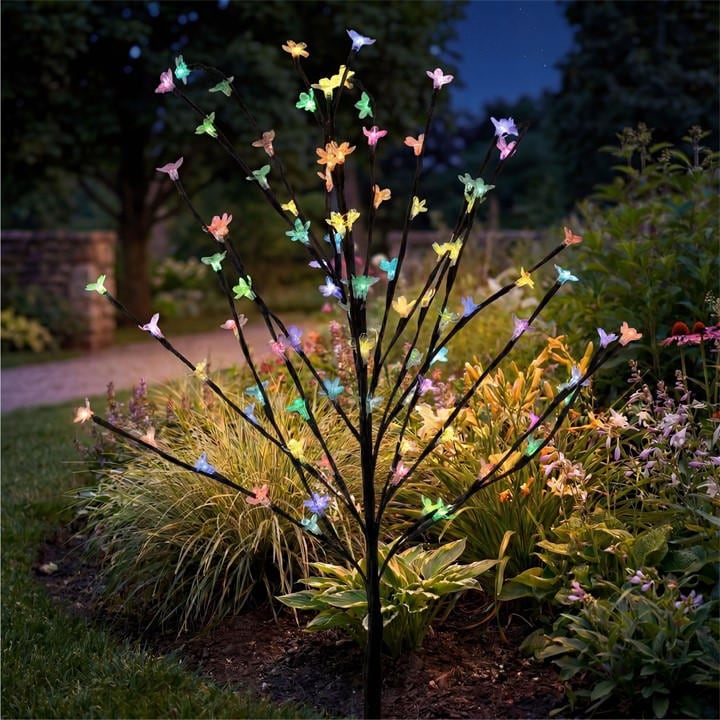 Streetwize   120Cm Solar-Powered Cherry Flower Stake Tree Light, Sports Direct