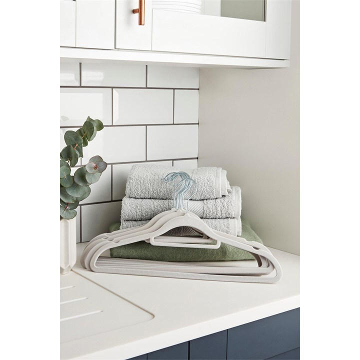 Homelife  Grey Set Of 20 Velvet Coat Hangers, Sports Direct