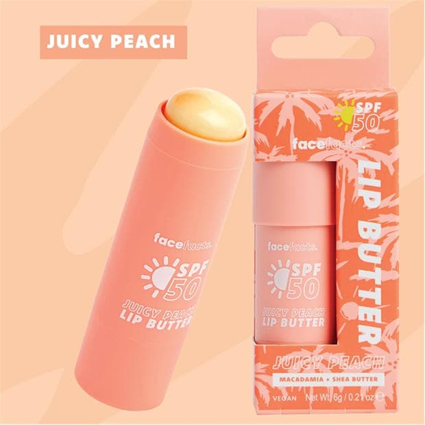 Juicy Peach - Face Facts - Fa Face Facts SPF 50 Hydrating Lip Butter