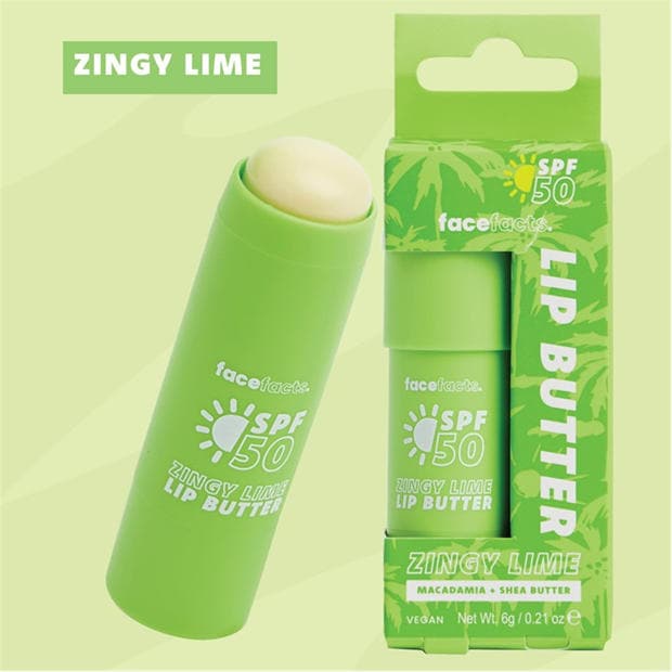 Zingy Lime - Face Facts - Fa Face Facts SPF 50 Hydrating Lip Butter