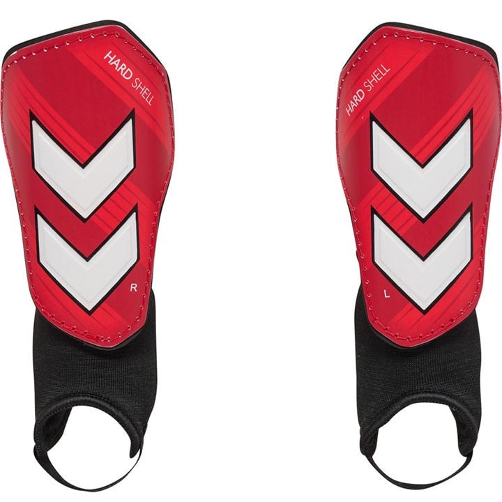 Hummel  Red Shin Guards Senior in Size L, Sports Direct