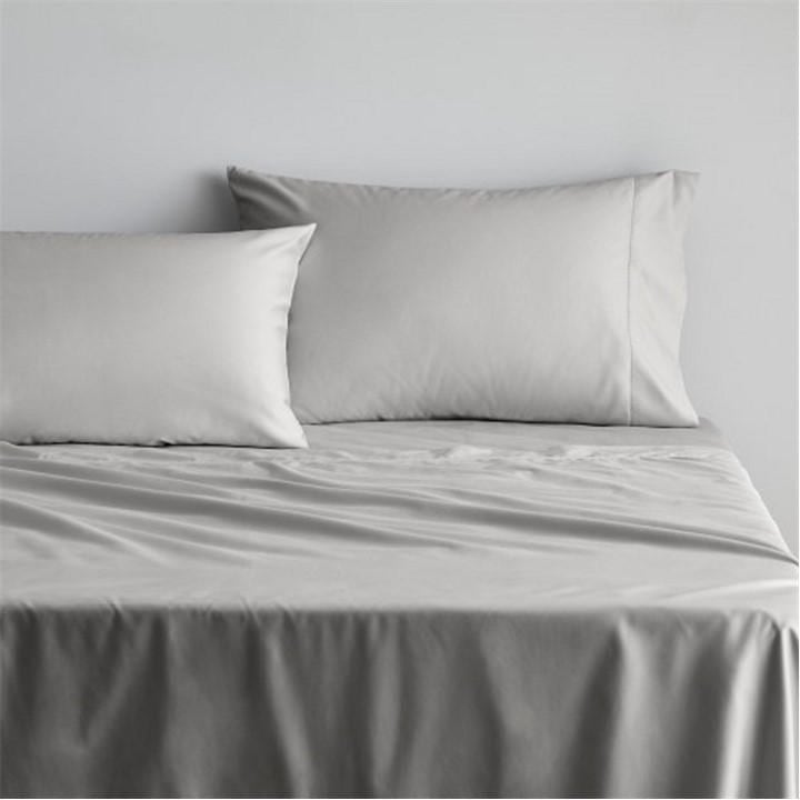 Sheridan  Grey 1000Tc Cotton Sateen Fitted Sheet in Size King, Sports Direct