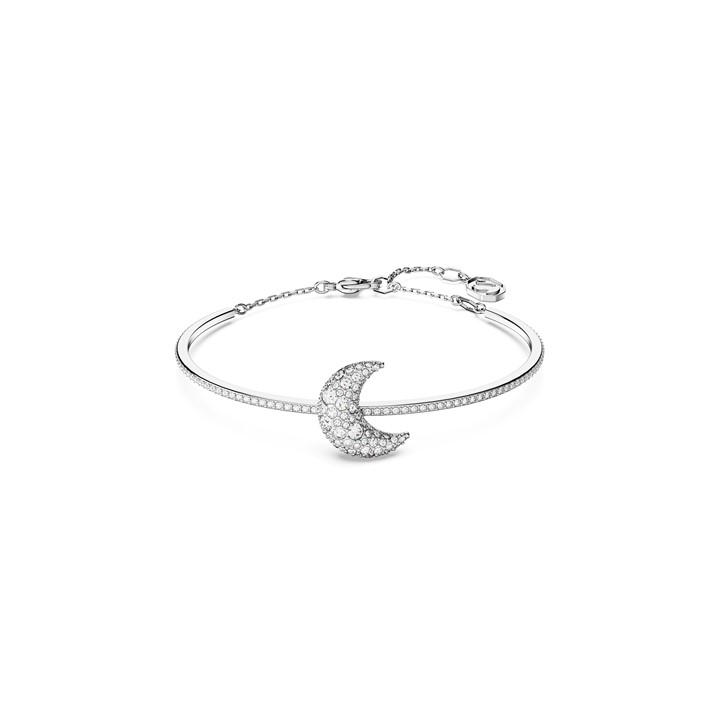 Swarovski Women's Silver Sublima Bangle, Moon, White, Rhodium Plated, Sports Direct