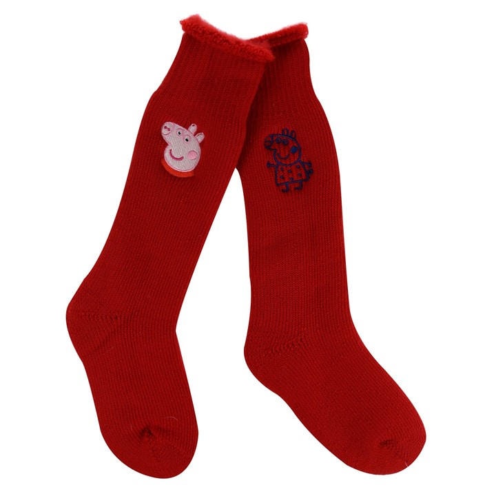Regatta Boys Red/Peppa Kids 2 Pack Wellington Sock in Size UK 3-5.5, Sports Direct