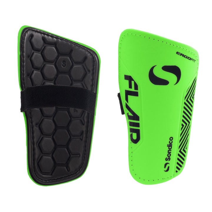 Sondico Green Flair Slip Shin Guards, Sports Direct